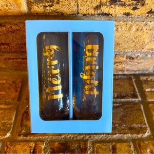 New in box Draper James Christmas champagne glasses